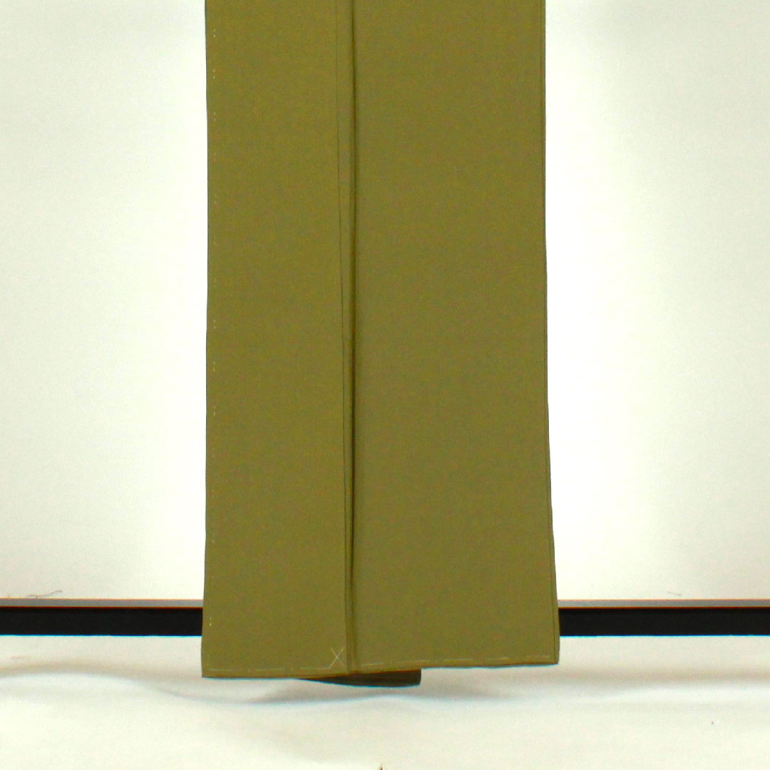 色無地 作家物 五三桐 身丈159.5cm 裄丈63.5cm 袷 正絹 Sランク 緑系 1114000432319