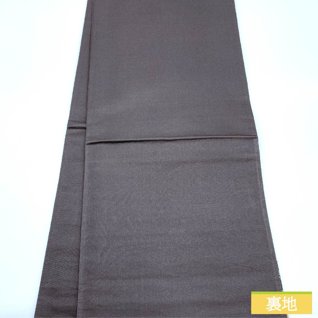 袋帯 正絹 素鼠色(すねずいろ) 瑞宝菊小紋 帯丈430cm Sランク 六通 フォーマル グレー系 1123011852322