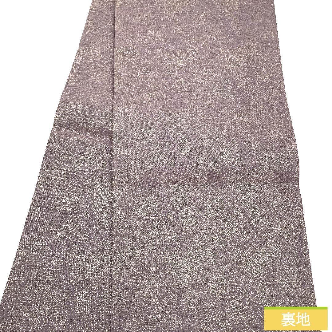 (未仕立)袋帯 半色(はしたいろ) 辻ヶ花 切り嵌め風 帯丈436cm 正絹 Sランク 六通 セミフォーマル 紫系 1123009932320