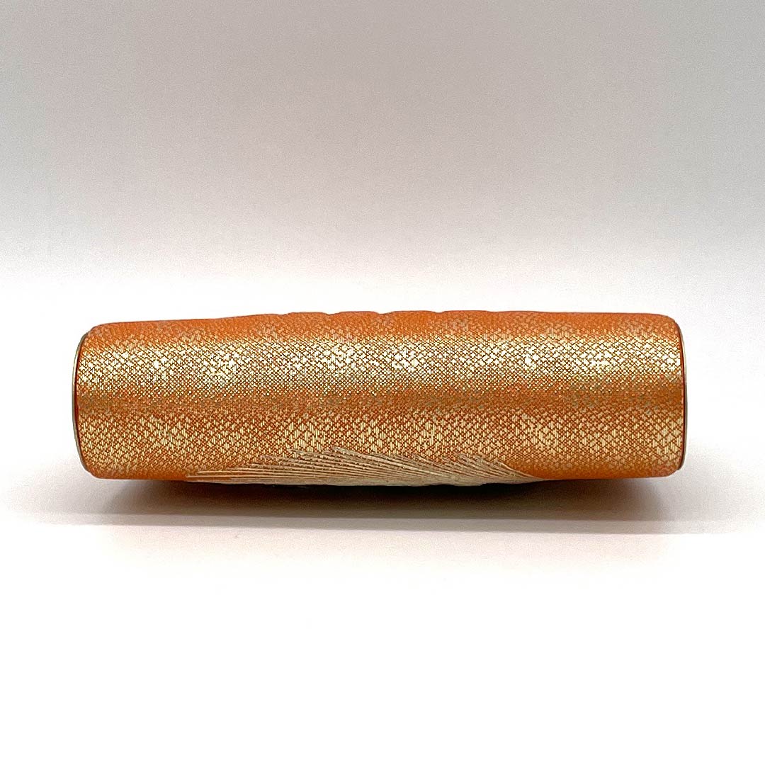 (新古品)草履バッグセット フォーマル Aランク 鉛丹色(えんたんいろ) 2way 佐賀錦 Mサイズ 橙系 1133000253326