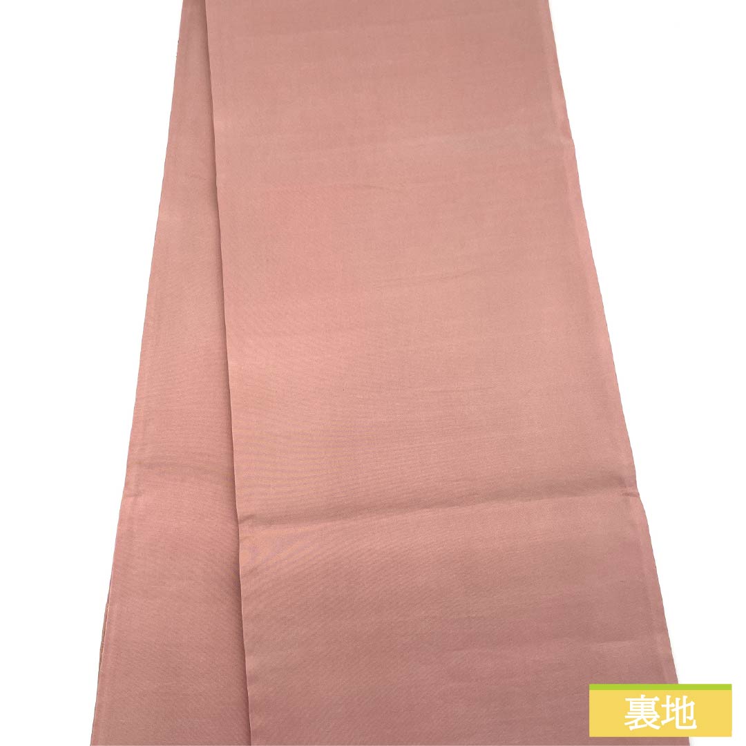 袋帯 正絹 鴇浅葱色(ときあさぎいろ) 留袖用 スワトウ刺繍 花車 帯丈468cm Sランク ポイント柄 フォーマル ピンク系 1123013952413