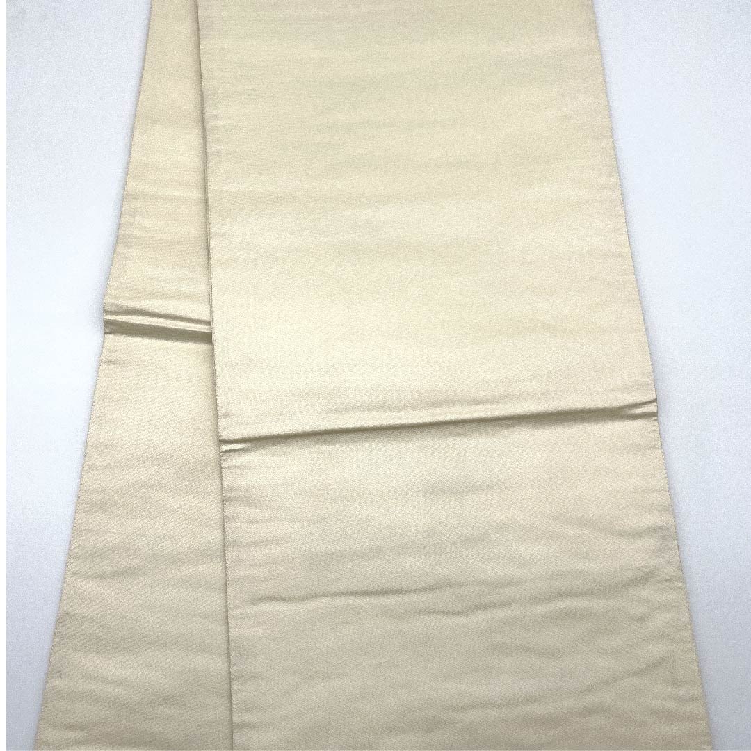 Fukuro obi (sash) in Torinoko color, classic pattern, woven ring inscription, obi length 442cm, pure silk, S rank, six-pass, formal, cream color, 1123008722315