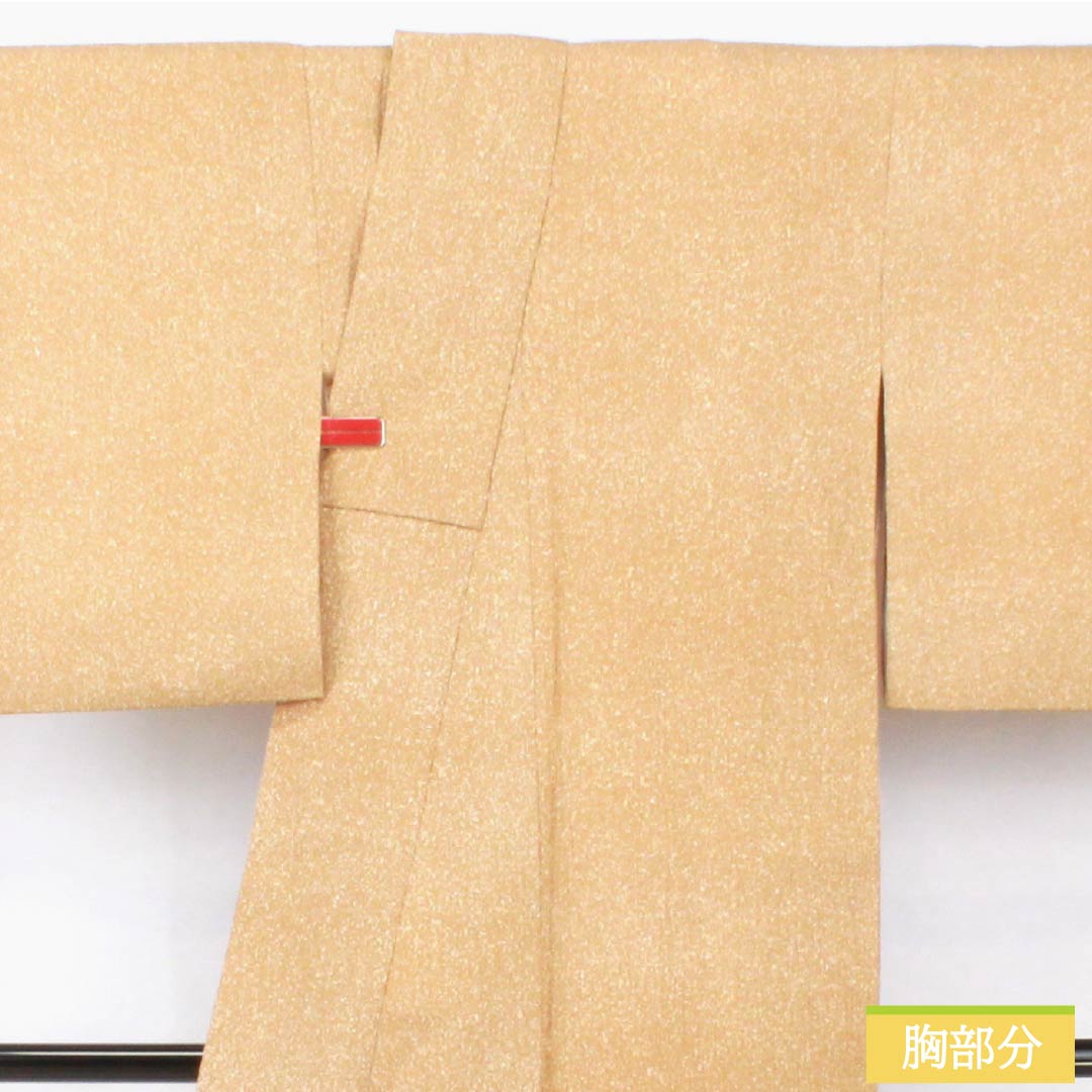 小紋 正絹 身丈158cm 裄丈63.5cm 袷 山吹鼠色(やまぶきねずいろ) タタキ染 Sランク ベージュ系 1115005852325