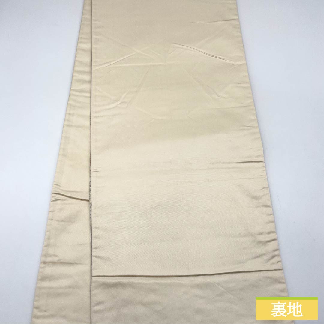 袋帯 正絹 雲井鼠色(くもいねずいろ) 留袖用 扇面 唐花 帯丈438cm Aランク 六通 フォーマル グレー系 1123014073322