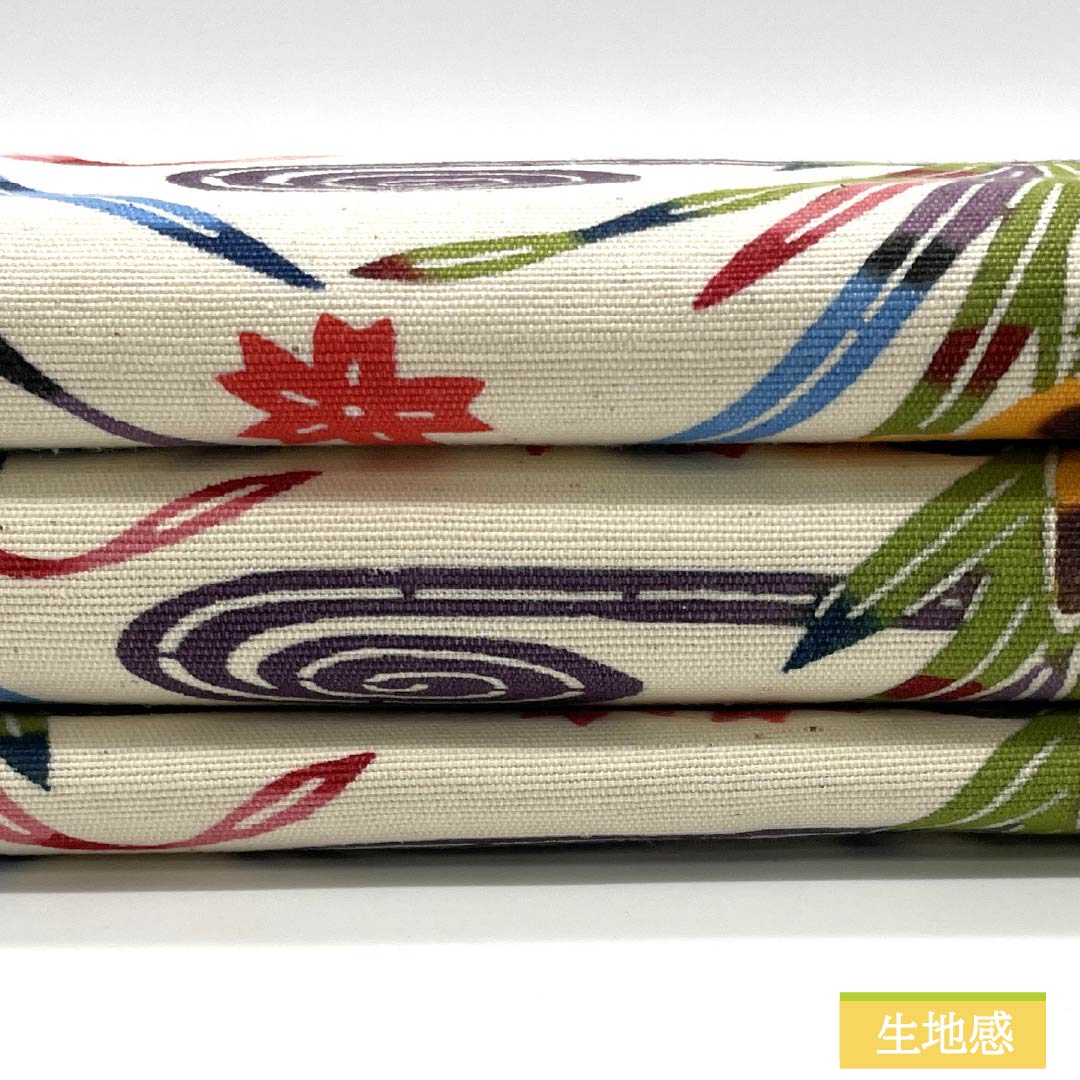 名古屋帯 生成り色(きなりいろ) 琉球紅型 観世流水 杜若 帯丈345cm 正絹 Aランク 全通 カジュアル クリーム系 1124007903315 名古屋仕立て