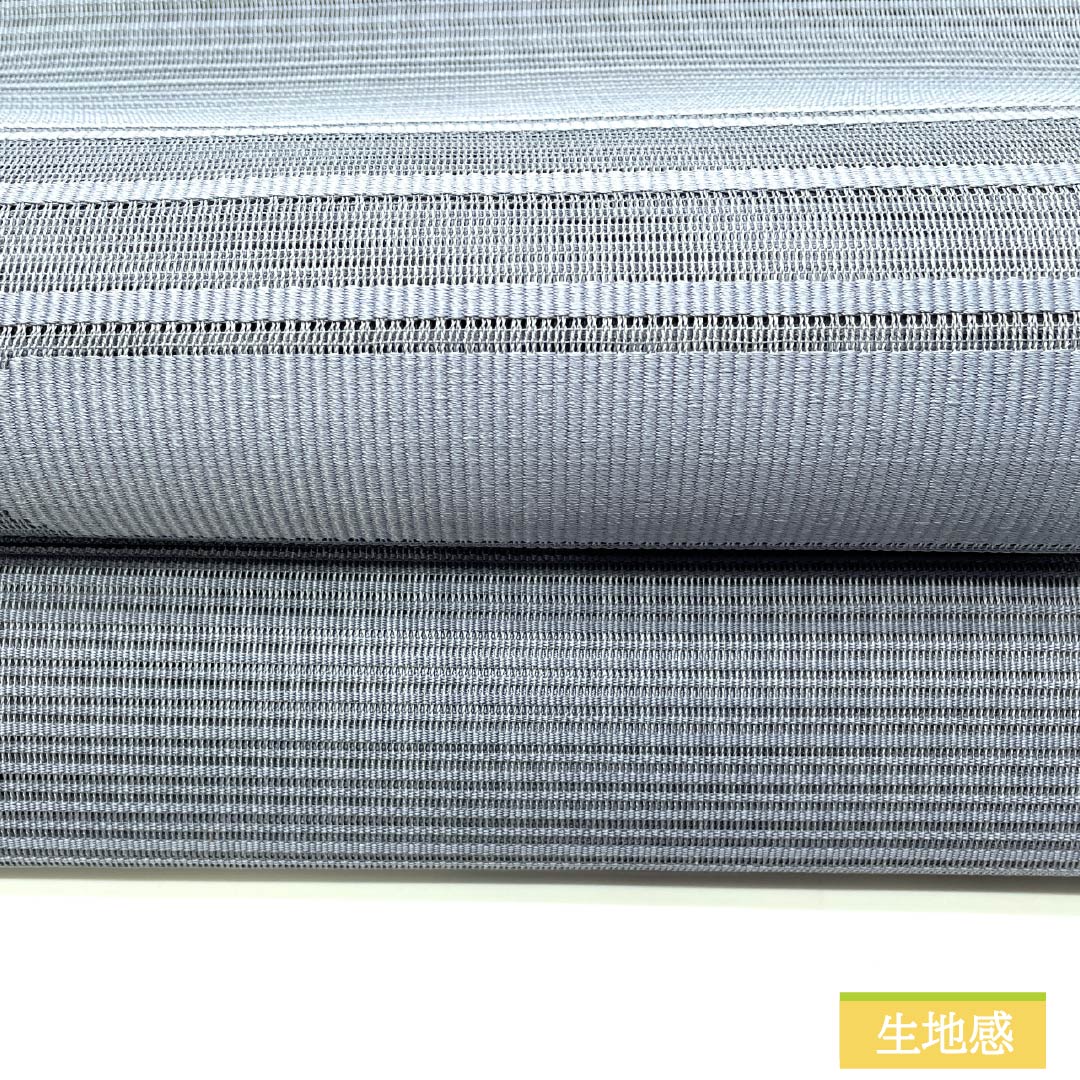 名古屋帯 青袋鼠色(せいたいねずいろ) 夏帯 抽象模様 帯丈373cm 正絹 Sランク ポイント柄 カジュアル 青系 1124008722317 松葉仕立て