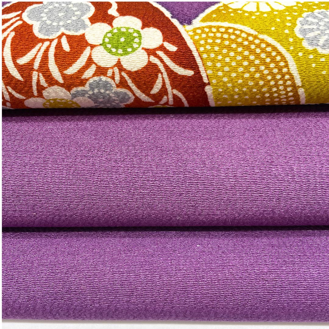 Nagoya obi, shell purple, Toyama pattern, Kyo-Bingata, obi length 371cm, pure silk, B rank, point pattern, casual, purple, 1124004574320, Nagoya style