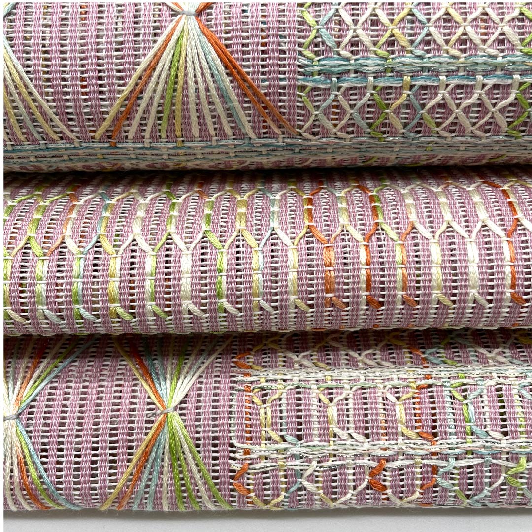 名古屋帯 御所染色 夏帯 紗 抽象模様 帯丈354.5cm 正絹 Sランク 全通 カジュアル ピンク系 1124004282313 松葉仕立て