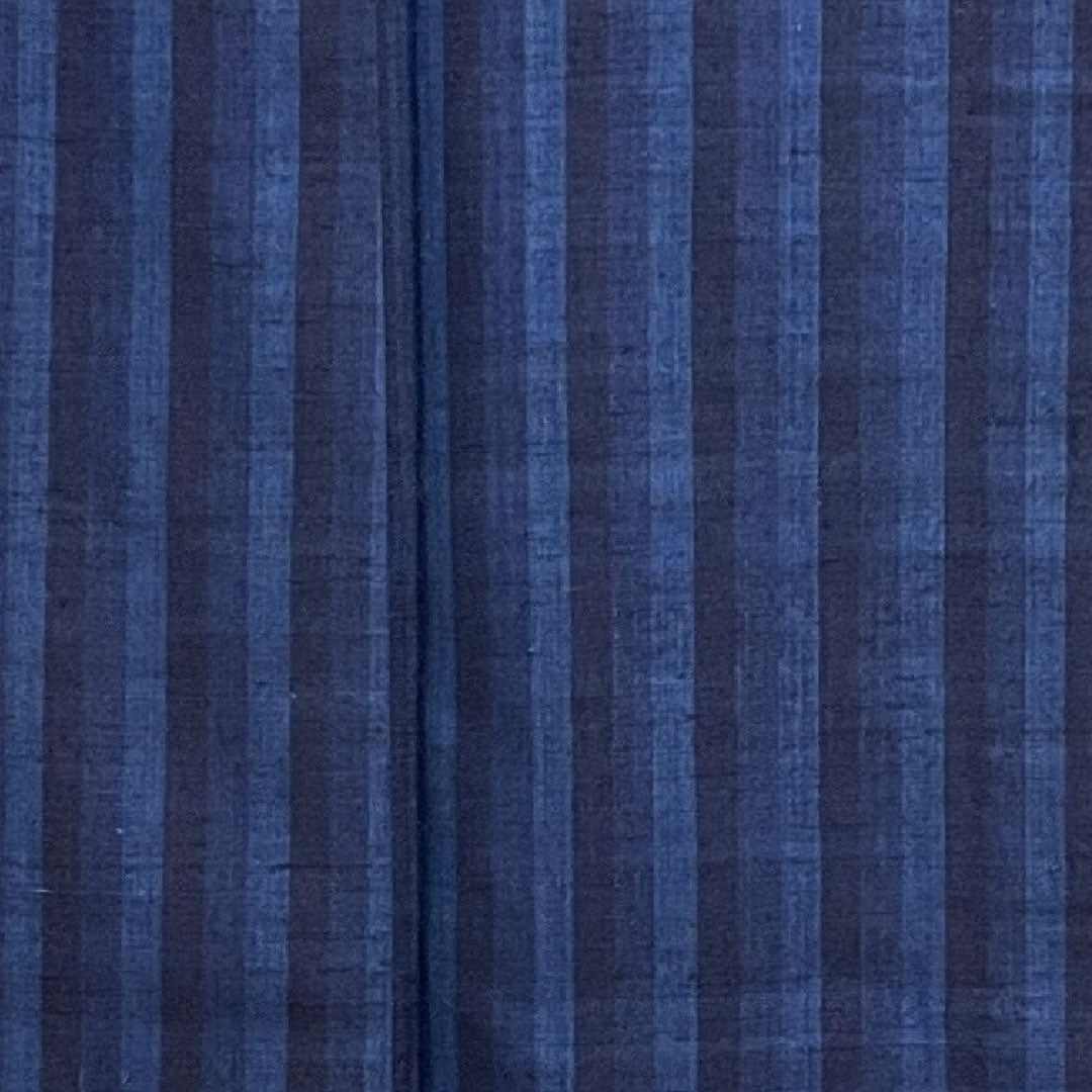 紬 身丈158.5cm 裄丈62.5cm 真綿 縞 正絹 Aランク 袷 紺系 1116002113318