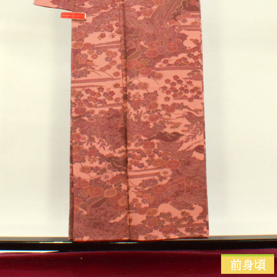 Komon, pure silk, length 152.5cm, sleeve length 60.5cm, lined, light purple, Edo Komon, Rokutani Hiroomi, traditional craftsman, Chayatsuji, S rank, purple, 1115004322220