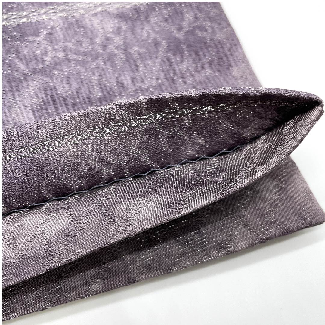 袋帯 鳩羽色(はとばいろ) 絞り 抽象模様 帯丈452cm 正絹 Sランク ポイント柄 カジュアル 紫系 1123003042420