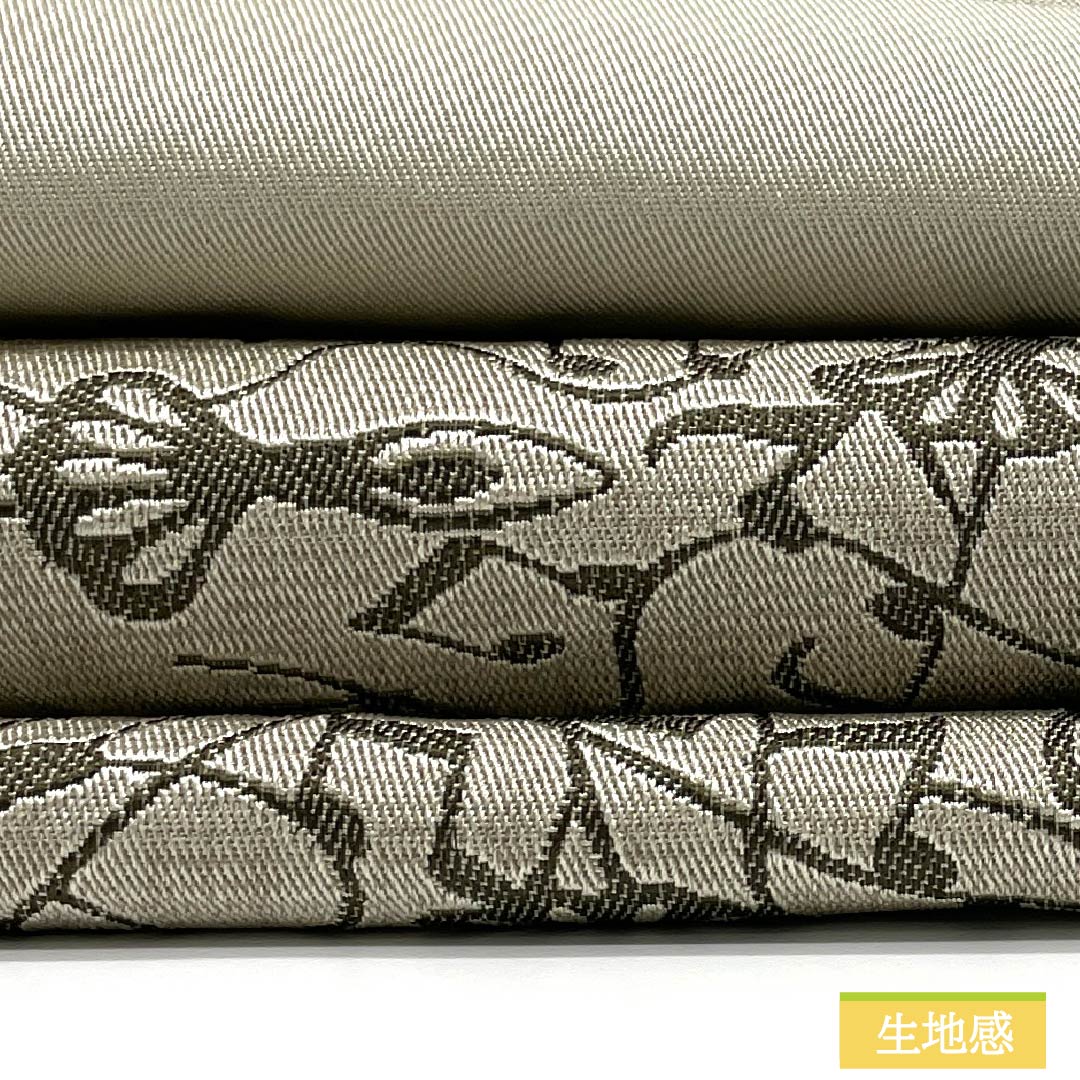 Nagoya Obi, Polyester, S-Rank, Wax-Colored, Musical Note, Ballerina Style, Length 362cm, Full Length, Casual, Beige, 1124010872325, Pine Needle Stitching