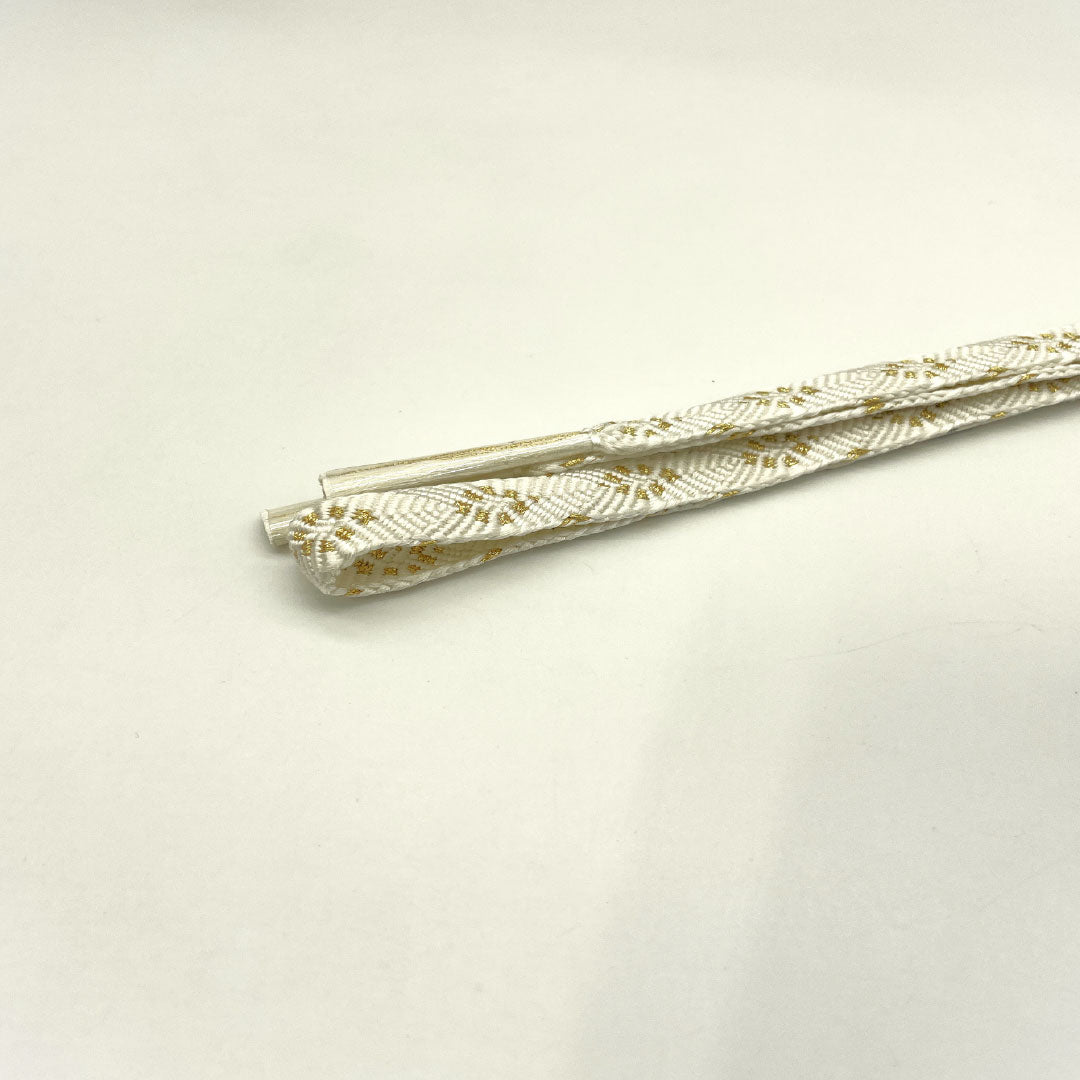 (新古品) 帯締め・帯揚げセット 正絹 NEWランク 乳白色(にゅうはくしょく) 留袖用 紅葉 古典柄 長さ約158cm 幅約1.5cm フォーマル 白系 1141000361311