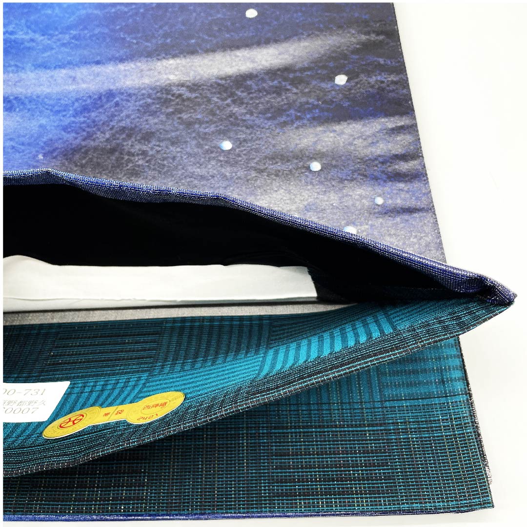 (未仕立)袋帯 濃紺色(のうこんいろ) クジラ リバーシブル 帯丈450cm 正絹 NEWランク 六通 カジュアル 青系 1123009561317