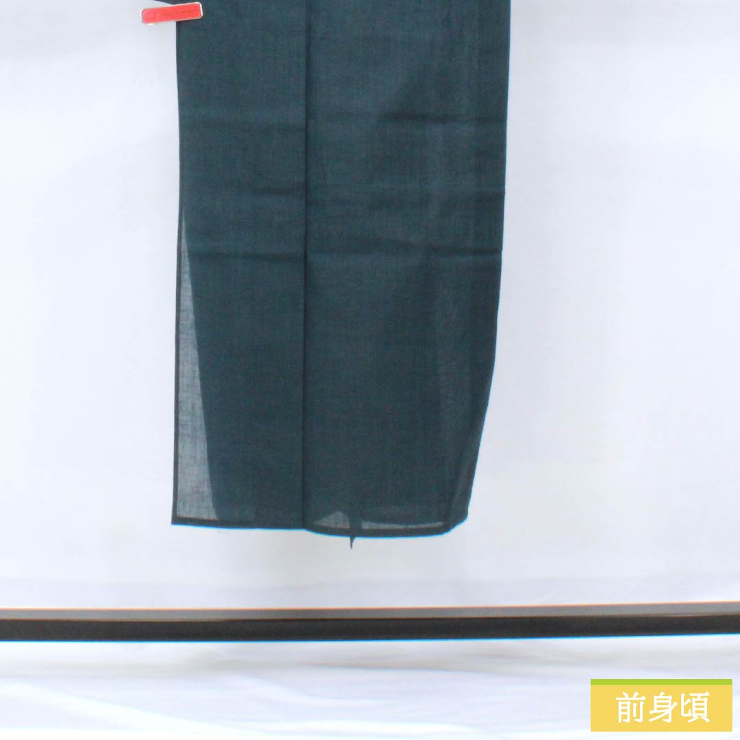 夏物 木綿 男物 身丈142cm 裄丈66cm 黮色(つじみいろ) 男物 紗 Sランク 紺系 1132002372118