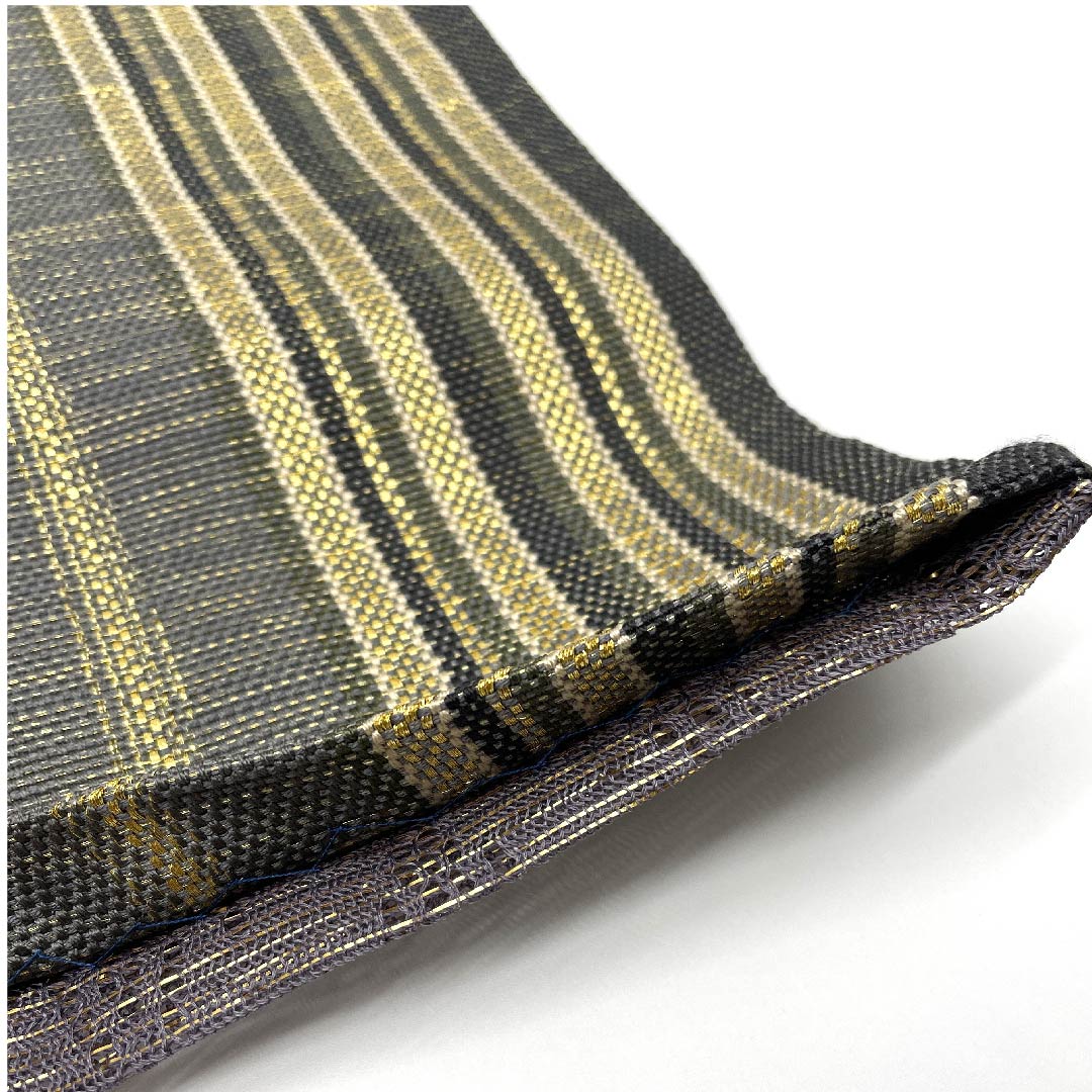 袋帯 組織り 幾何学模様 ひなや謹製 帯丈447cm 正絹 Sランク 全通 カジュアル グラデーション系 1123005622399