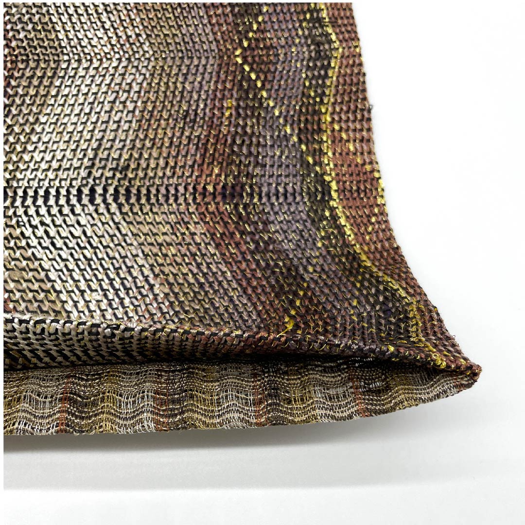 袋帯 グラデーション 幾何学模様 帯丈450cm 正絹 Sランク 全通 セミフォーマル グラデーション系 1123007222399