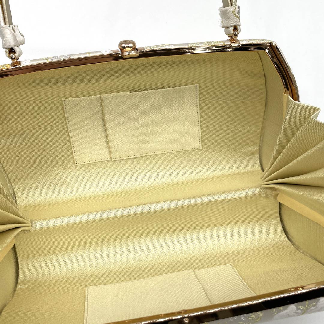 (新古品)草履バッグセット フォーマル Bランク 花うさぎ 帯地 Lサイズ クリーム系 1133000394415