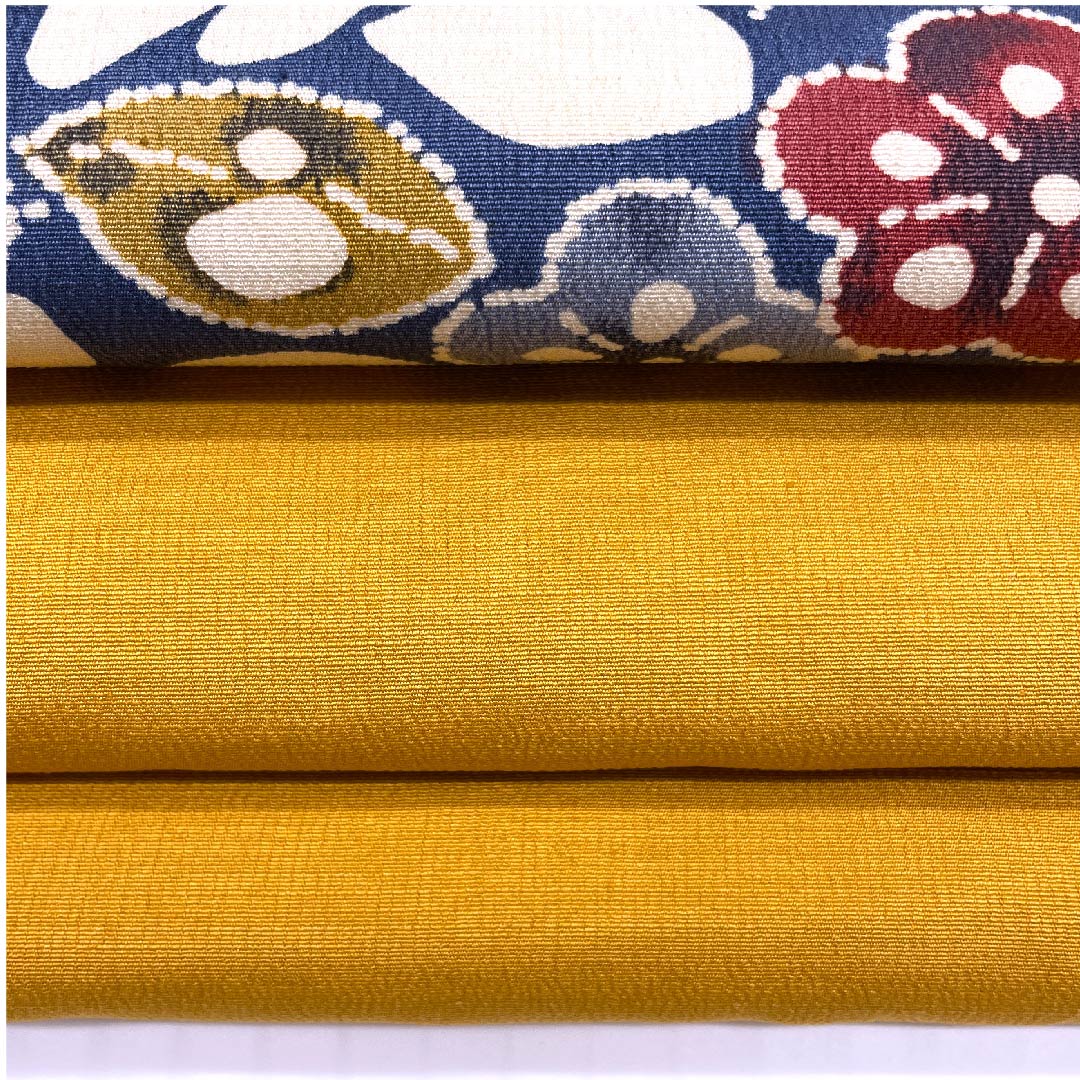 名古屋帯 晒柿色 古典柄 花柄 帯丈350cm 正絹 Bランク ポイント柄 カジュアル 黄系 1124004564323 名古屋仕立て