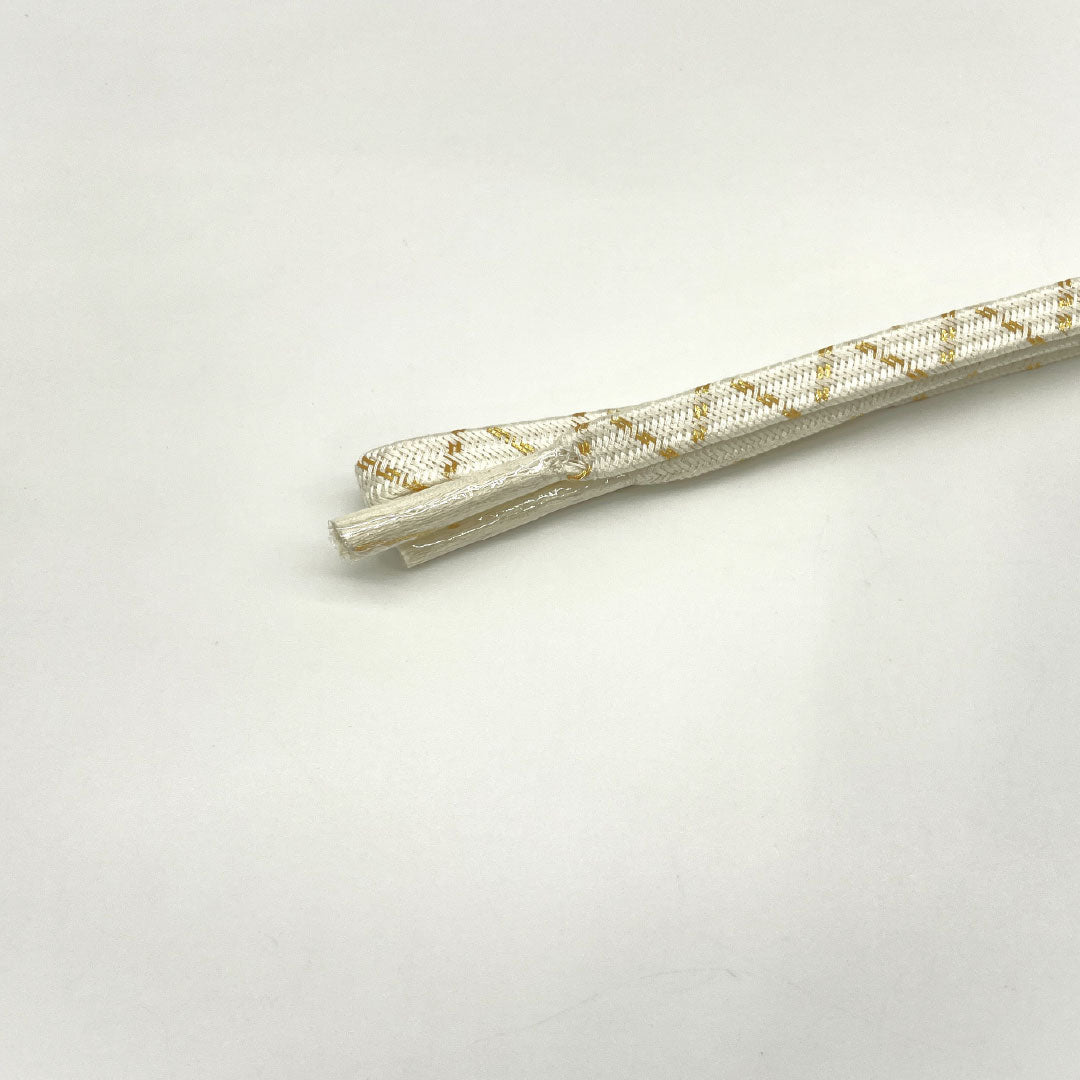 (新古品) 帯締め・帯揚げセット 正絹 NEWランク 白色(しろいろ) 古典柄 流水 花 長さ約156cm 幅約1.4cm フォーマル 白系 1141000481311