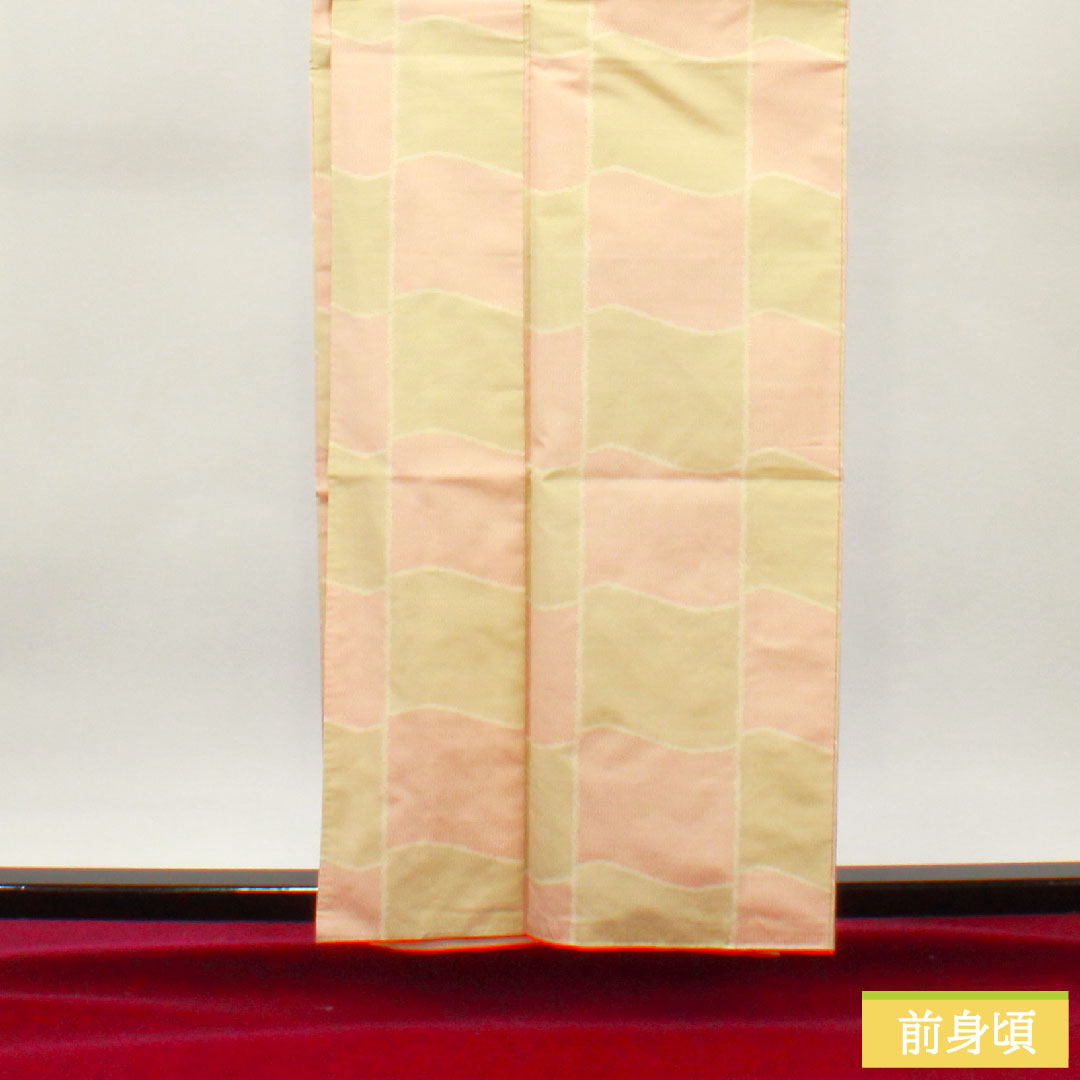 大島紬 正絹 身丈159.5cm 裄丈63.5cm 緯総絣 抽象模様 Sランク 袷 グラデーション系 1116003222399