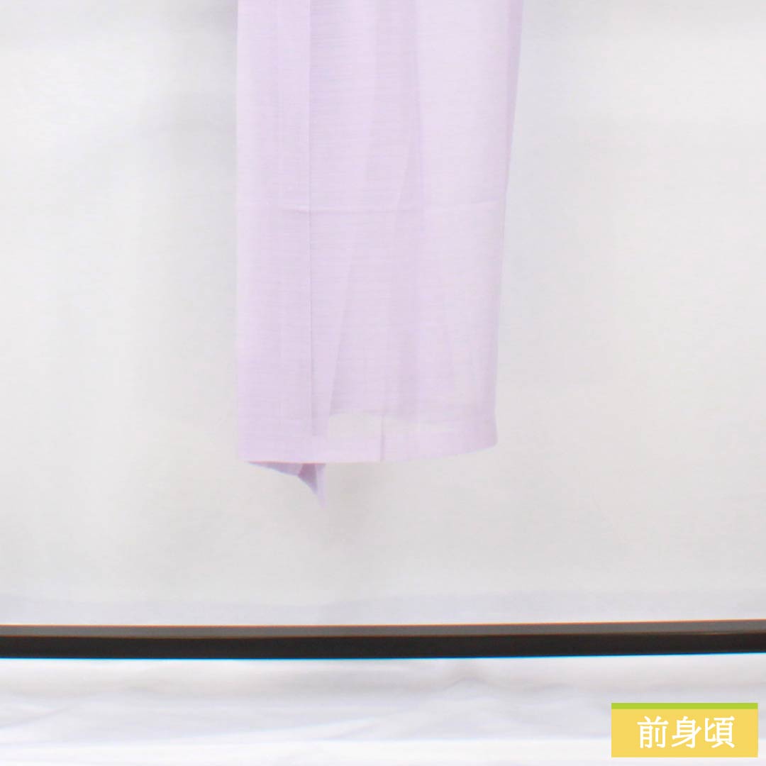 夏物 ポリエステル 長襦袢 身丈129cm 裄丈65cm 淡藤色(うすふじいろ) 洗える着物 絽 Sランク 紫系 1132002202120