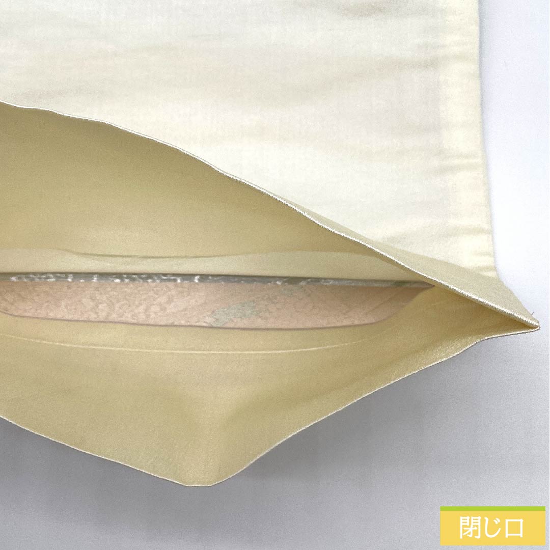 (未仕立)袋帯 胡粉色(ごふんいろ) 扇面 御所車 菊 秀峰 帯丈404cm 正絹 Sランク 六通 フォーマル 白系 1123010252311