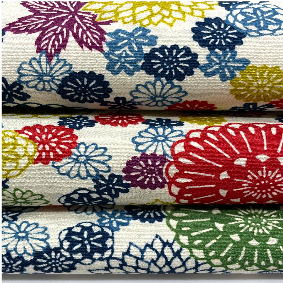 名古屋帯 乳白色色 京紅型 菊 紅葉 帯丈357cm 正絹 Sランク 全通 カジュアル 白系 1124004842311 開き仕立て