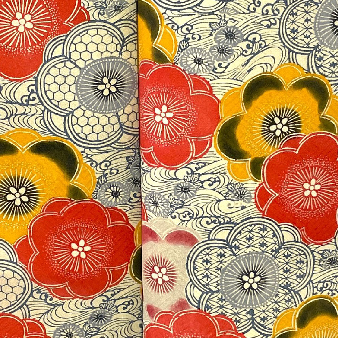 小紋 身丈162cm 裄丈66cm 袷 京紅型 波 梅柄 正絹 Aランク 白系 1115000523411