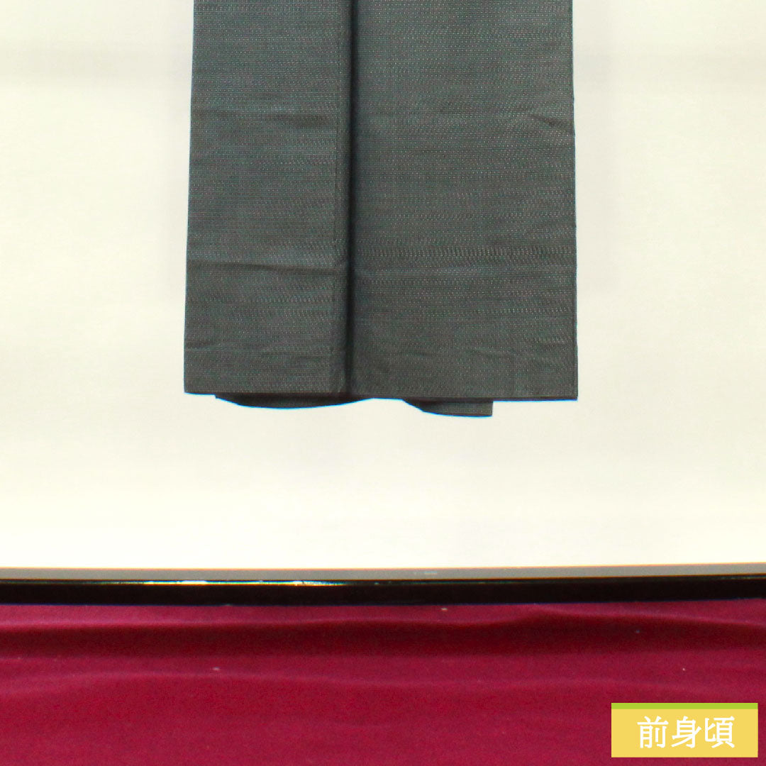 男物 正絹 身丈133cm 裄丈67.5cm 大島紬 幾何学模様 Aランク 袷 紺系 1119000773318