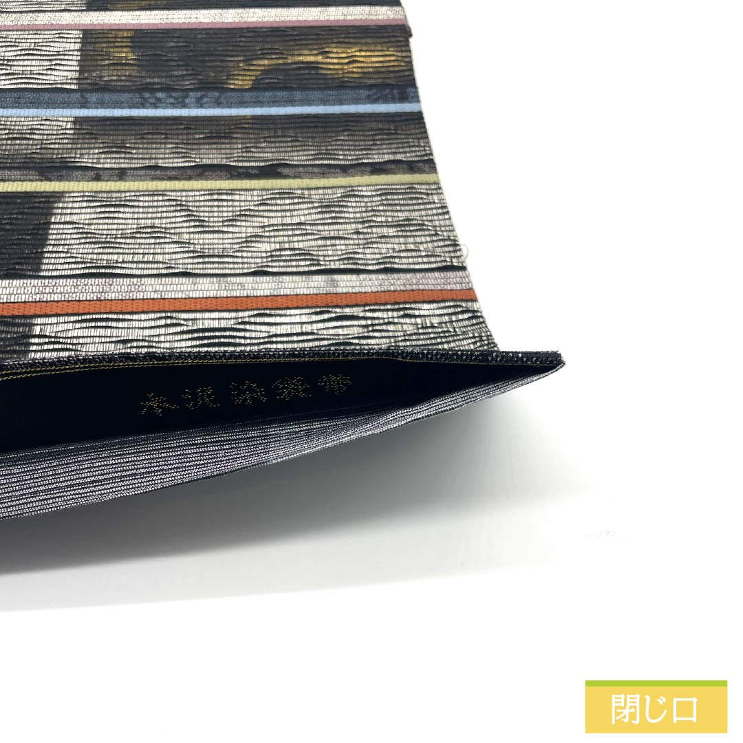 袋帯 正絹 本泥染 大島紬六十選 市松 帯丈448cm Sランク 六通 カジュアル グラデーション系 1123012562399