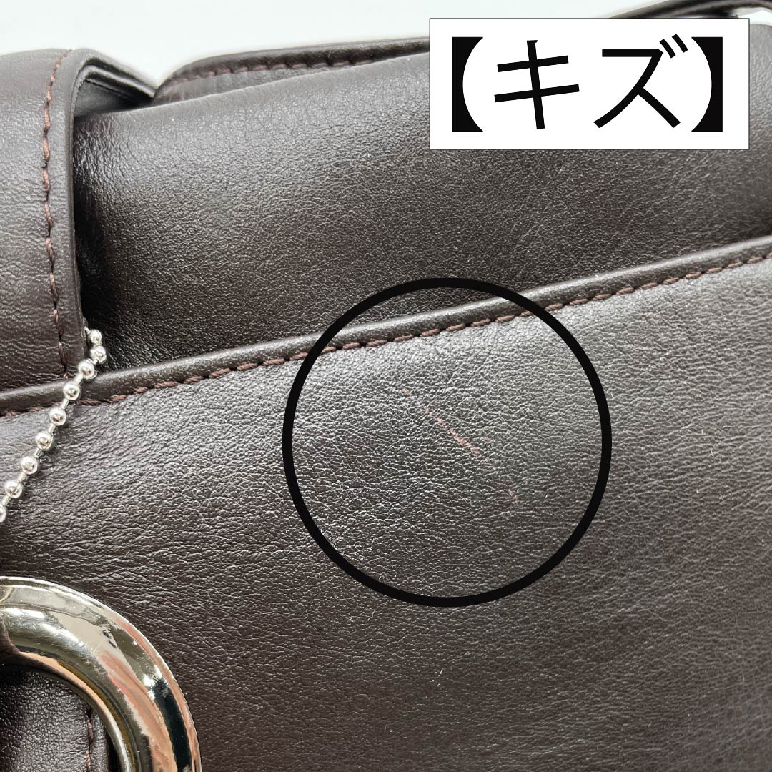 (新古品) 洋装バッグ 牛革 Aランク 新古品 牛革 2WAY 茶系 119700012314