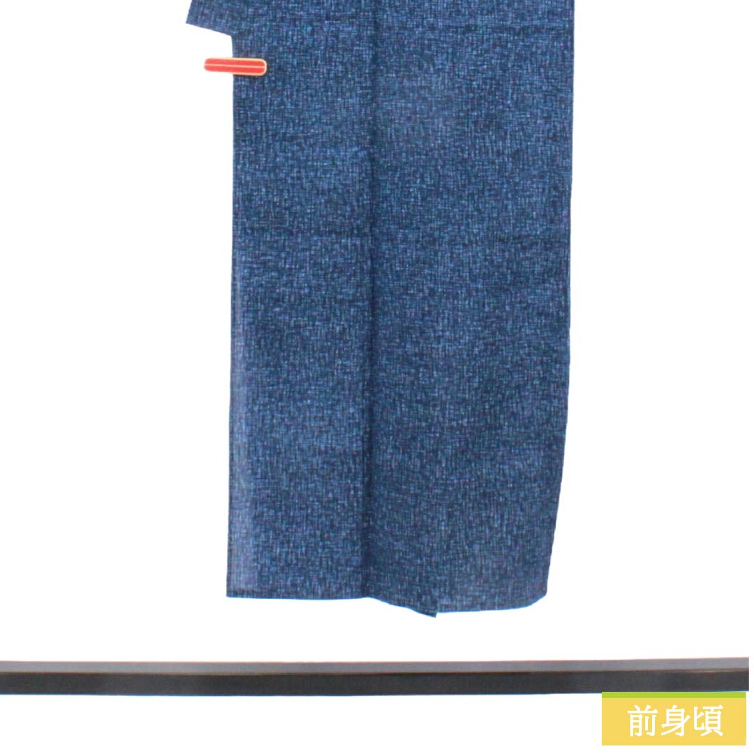 メンズ浴衣 木綿 Sランク 身丈145cm 裄丈67cm 紺色(こんいろ) 抽象模様 単衣 紺系 1138001062418
