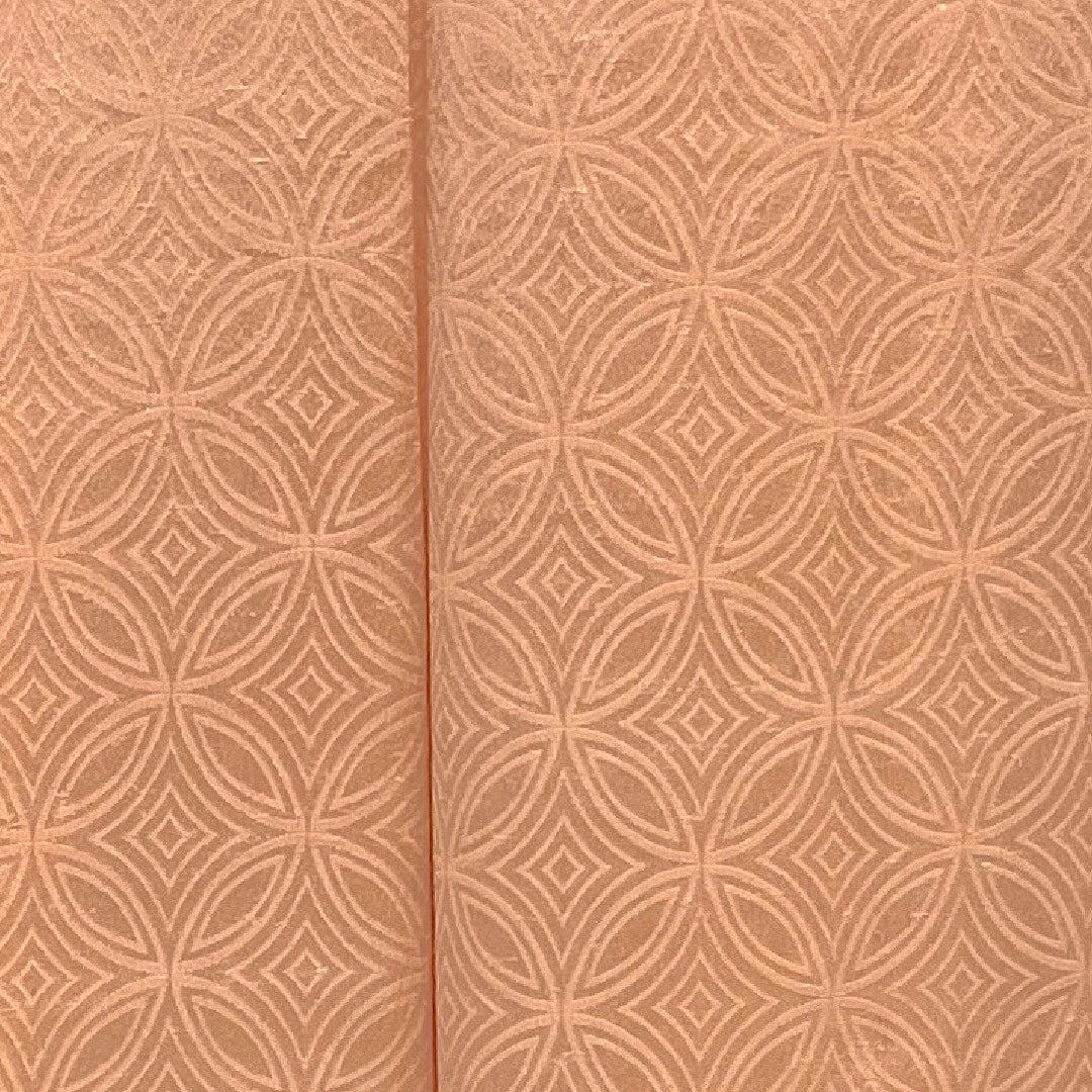 色無地 七宝模様 身丈156.5cm 裄丈63cm 袷 正絹 Sランク ピンク系 1114000332313