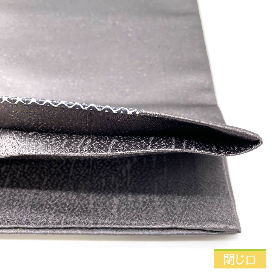 袋帯 正絹 薄鼠色(うすねずいろ) 西陣織 四角模様 疋田 ラメ 帯丈460cm Sランク ポイント柄 セミフォーマル グレー系 1123012632422