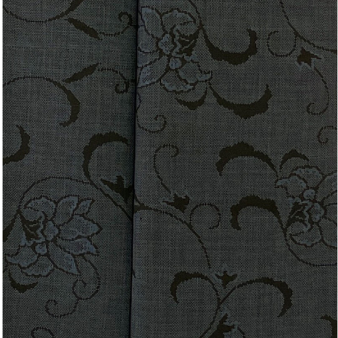 大島紬 身丈159cm 裄丈63cm 一元絣 唐草模様 正絹 Sランク 袷 紺系 1116000762318