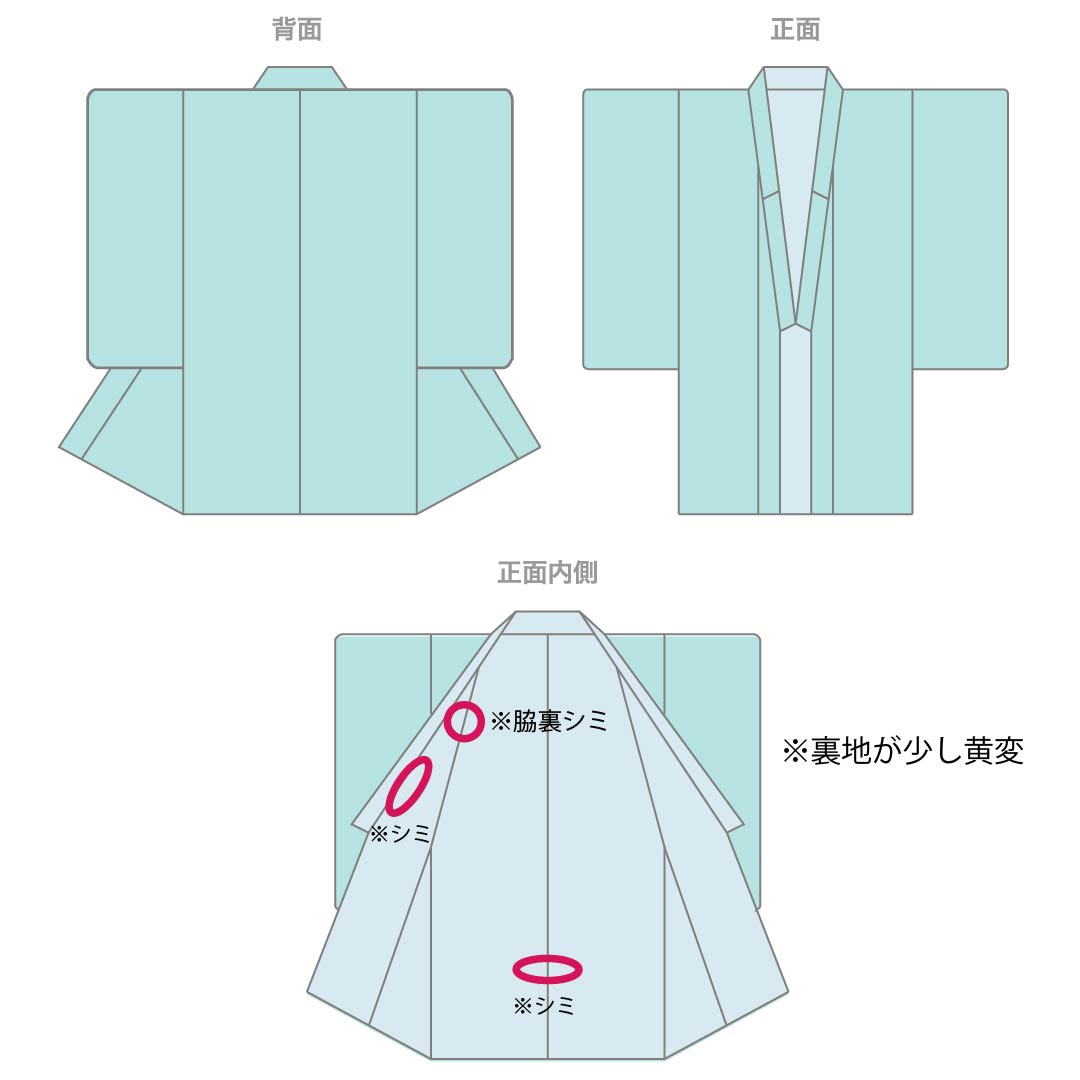 メンズ襦袢 ポリエステル Aランク 身丈137cm 裄丈68.5cm 灰色(はいいろ) 絞り風 笹 袷 グレー系 1140000953322