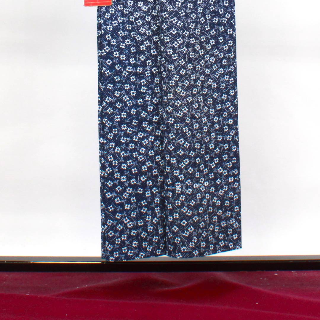 浴衣 濃紺色 花模様 木綿 Aランク 単衣 身丈152cm 裄丈63cm 紺系 1118004073218