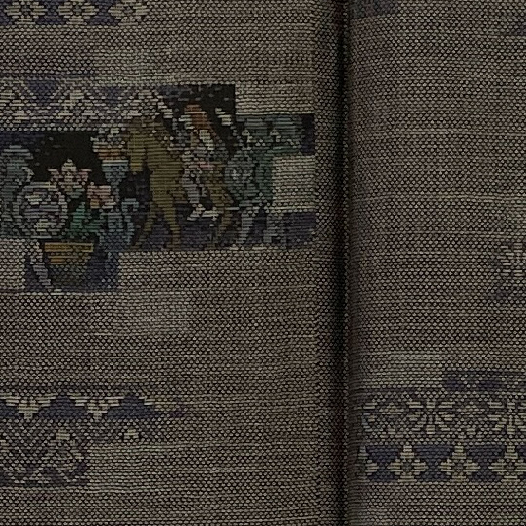 大島紬 身丈156cm 裄丈65cm 9マルキ 正絹 Sランク 袷 茶系 1116000492314