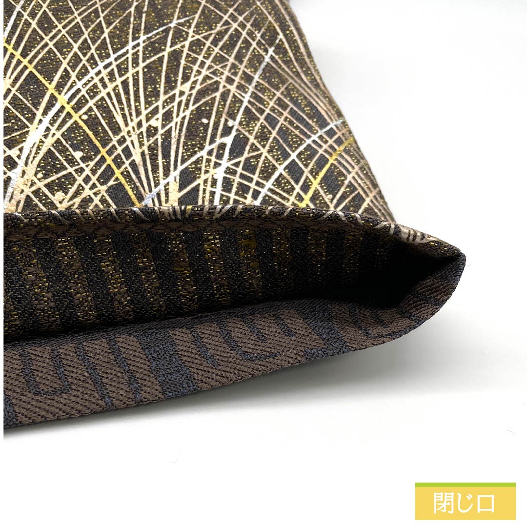 袋帯 正絹 鉛色(なまりいろ) 抽象模様 リバーシブル 帯丈451cm Sランク 六通 フォーマル グレー系 1123011292422