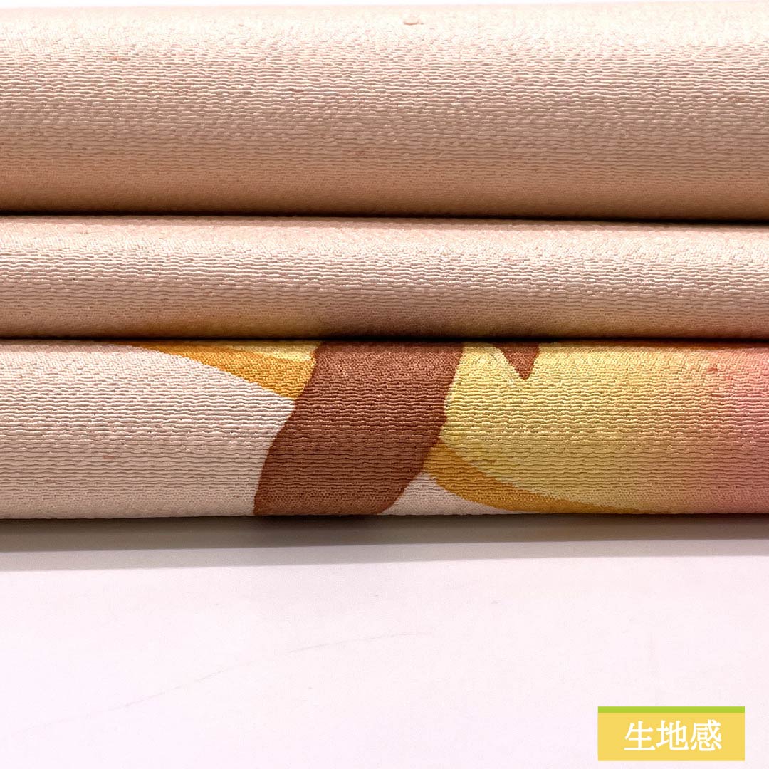 名古屋帯 乙女色(おとめいろ) 染め帯 抽象模様 帯丈328cm 正絹 Sランク ポイント柄 カジュアル ピンク系 1124007192313 名古屋仕立て