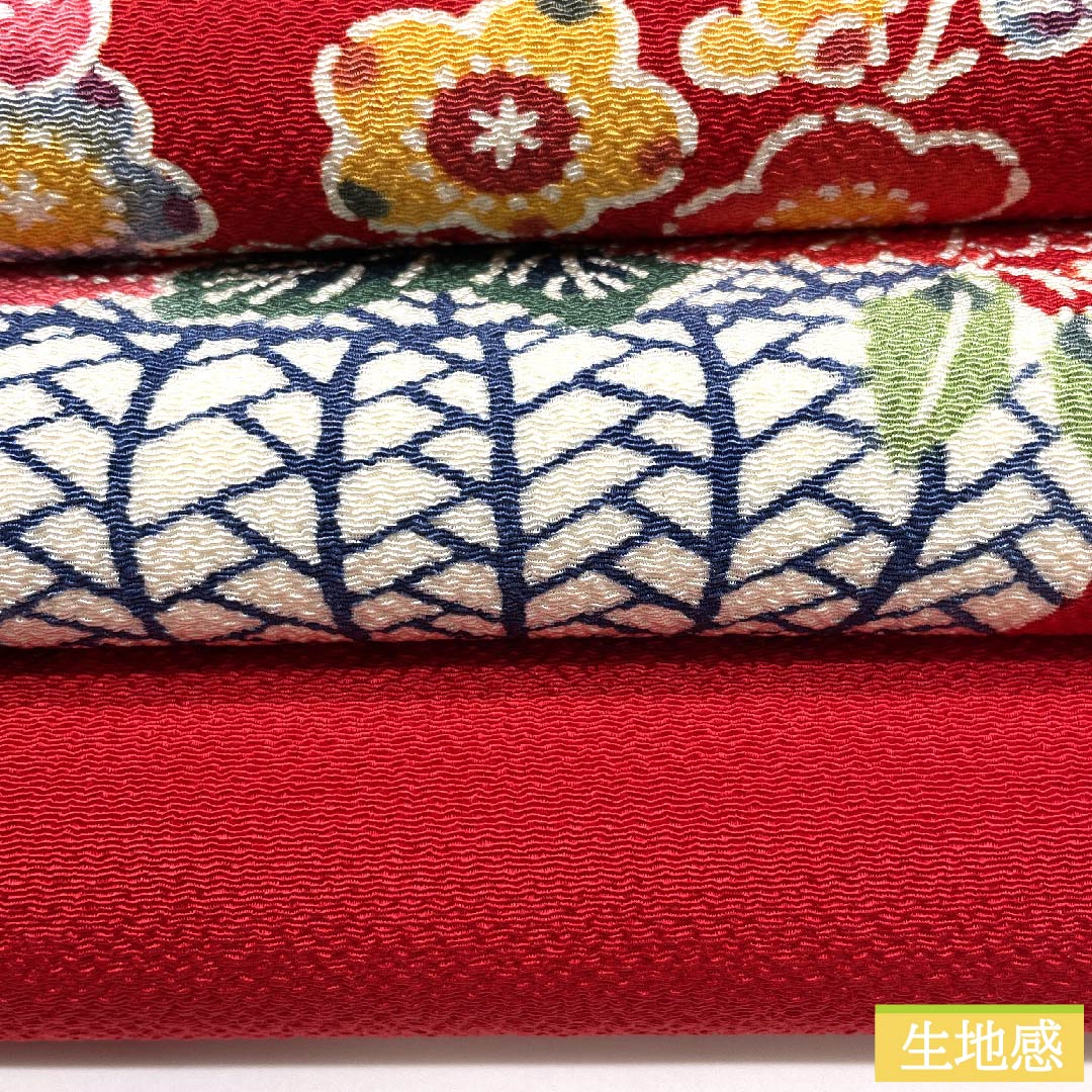 Nagoya obi, Turkish red, stencil dyeing, Kyoto Bingata, flower basket, obi length 368cm, pure silk, A rank, point pattern, casual, red, 1124005693312, open style