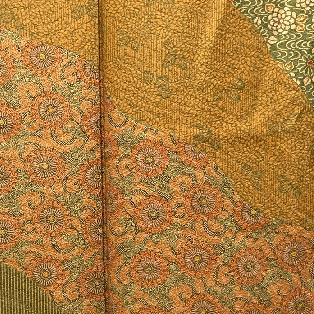 小紋 身丈164.5cm 裄丈65.5cm 袷 人間国宝 中村勇二郎 江戸小紋 草花模様 正絹 Sランク グラデ 1115002882499