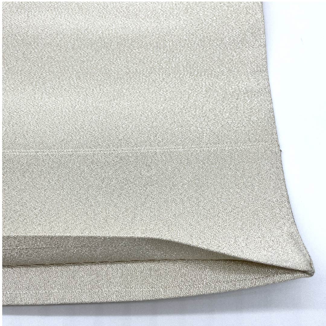 Silver-colored Fukuro Obi, Fan-shaped, Length 414cm, Pure Silk, S-Rank, Pointed Pattern, Formal, Silver-colored, 1123008082322