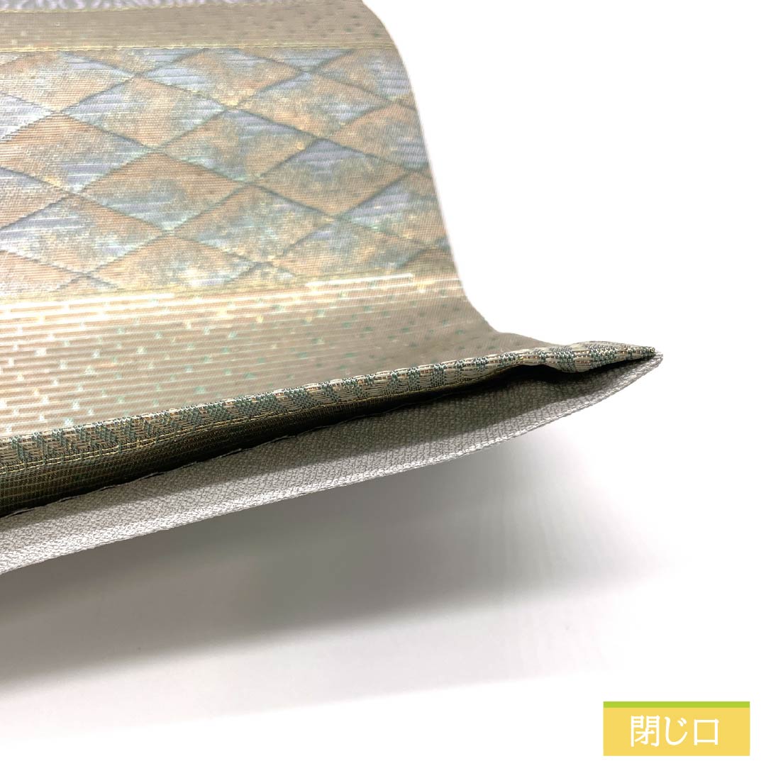 袋帯 正絹 菱 抽象模様 帯丈432cm Sランク 六通 セミフォーマル グラデーション系 1123014802399