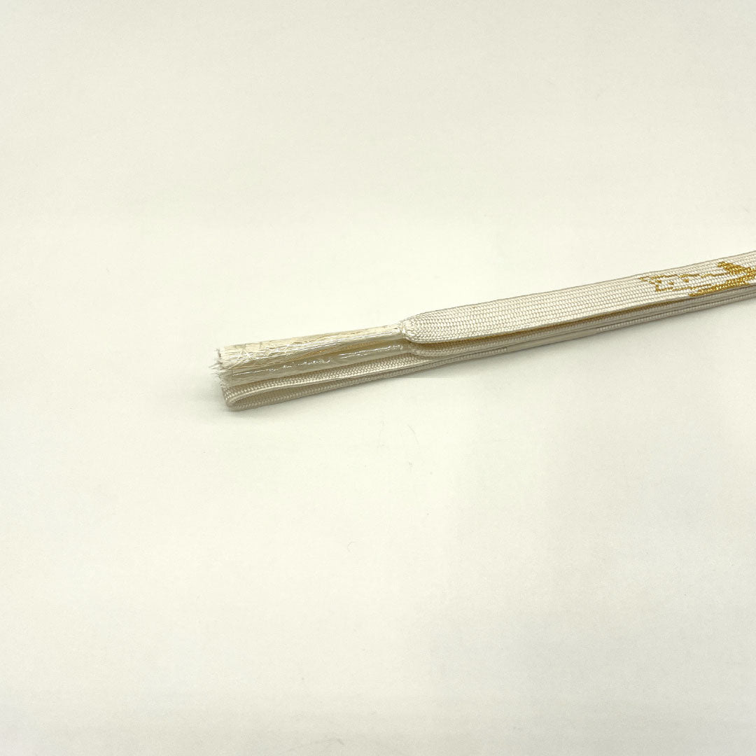 (新古品) 帯締め・帯揚げセット 正絹 NEWランク 白色(しろいろ) 留袖用 古典柄 扇 長さ約160cm 幅約1.7cm フォーマル 白系 1141000451311