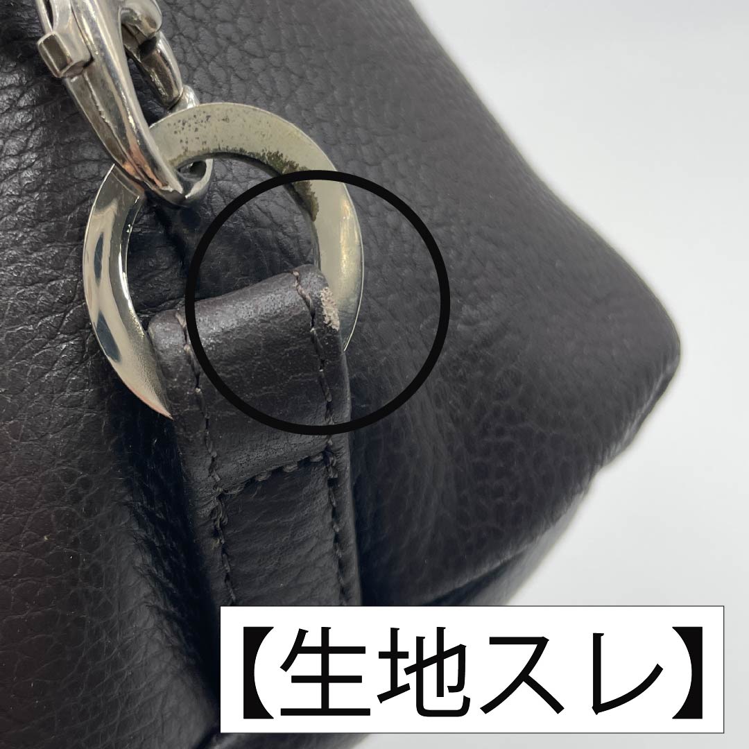 (新古品) 洋装バッグ 牛革 Aランク 新古品 牛革 横長 茶系 119700001314