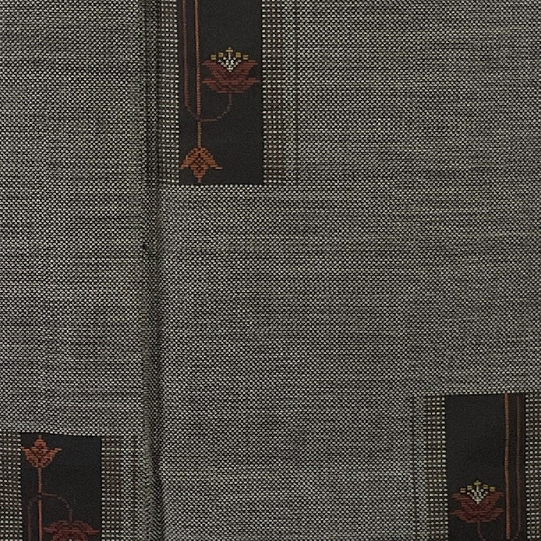 大島紬 身丈170cm 裄丈67cm 経緯絣 一元絣 正絹 Sランク 袷 黒系 1116001372610