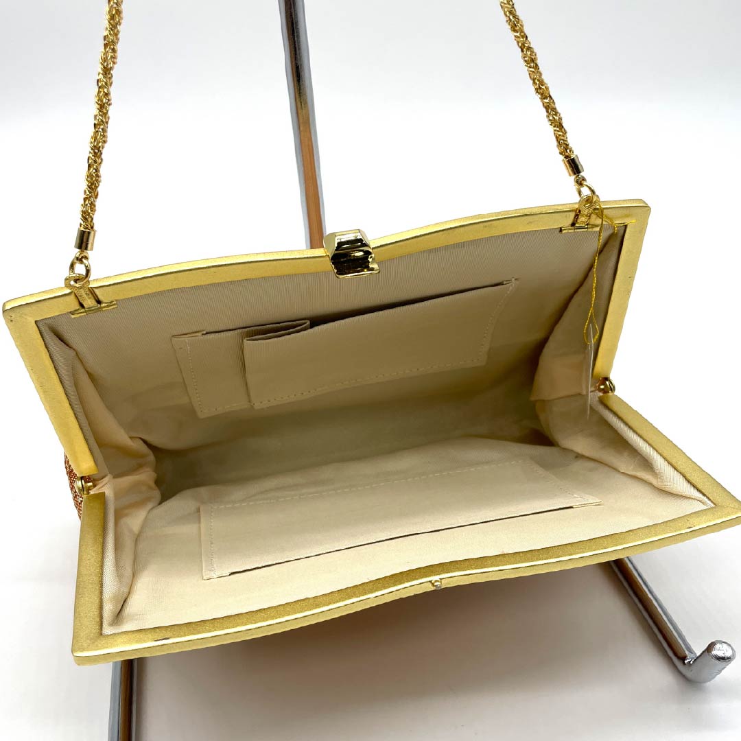 (新古品)草履バッグセット フォーマル Aランク 鉛丹色(えんたんいろ) 2way 佐賀錦 Mサイズ 橙系 1133000253326