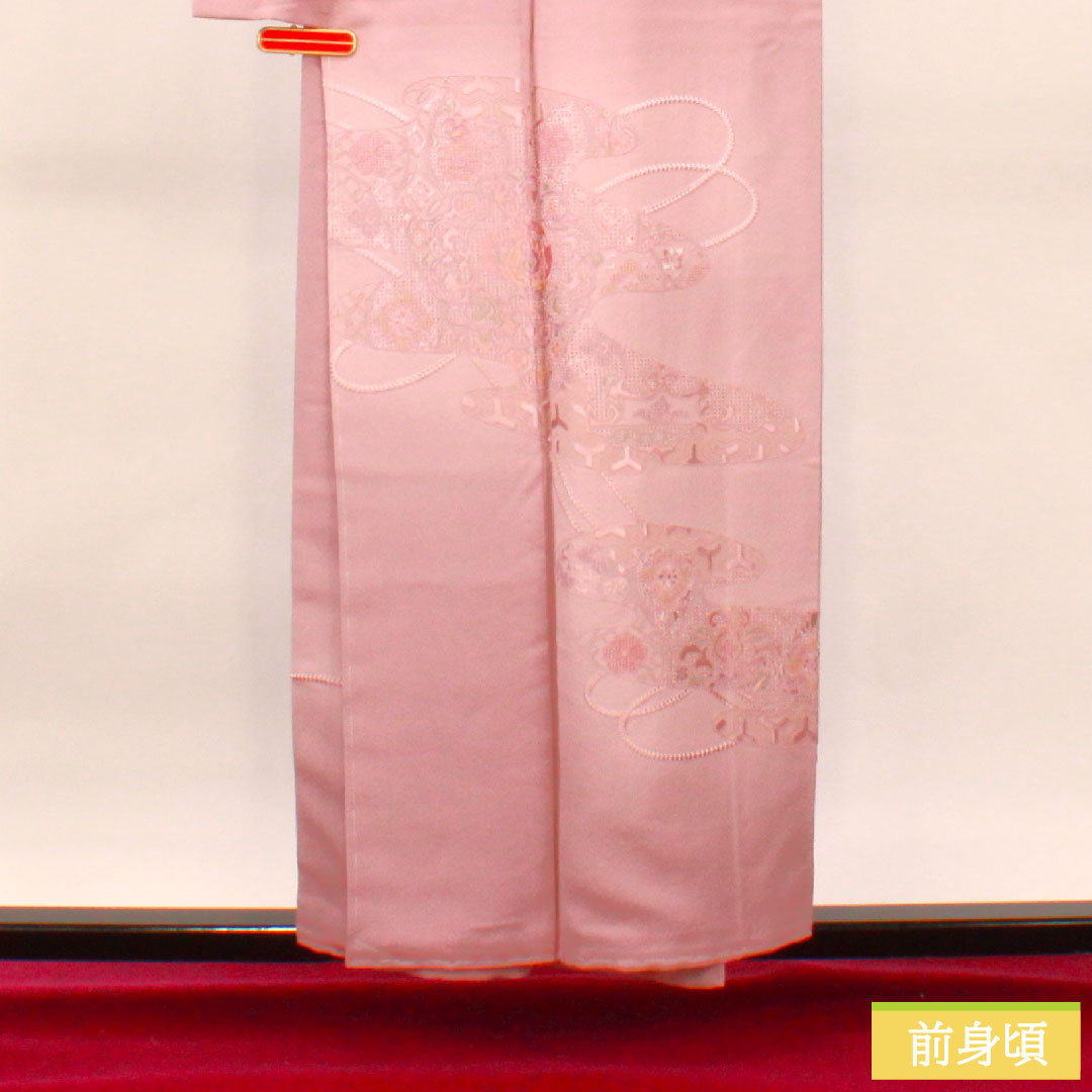 訪問着 正絹 袷 身丈156.5cm 裄丈65cm 御所染色 蘇州刺繡 汕頭刺繡 しつけ糸付き 未使用品 Sランク 紫系 1112003622320